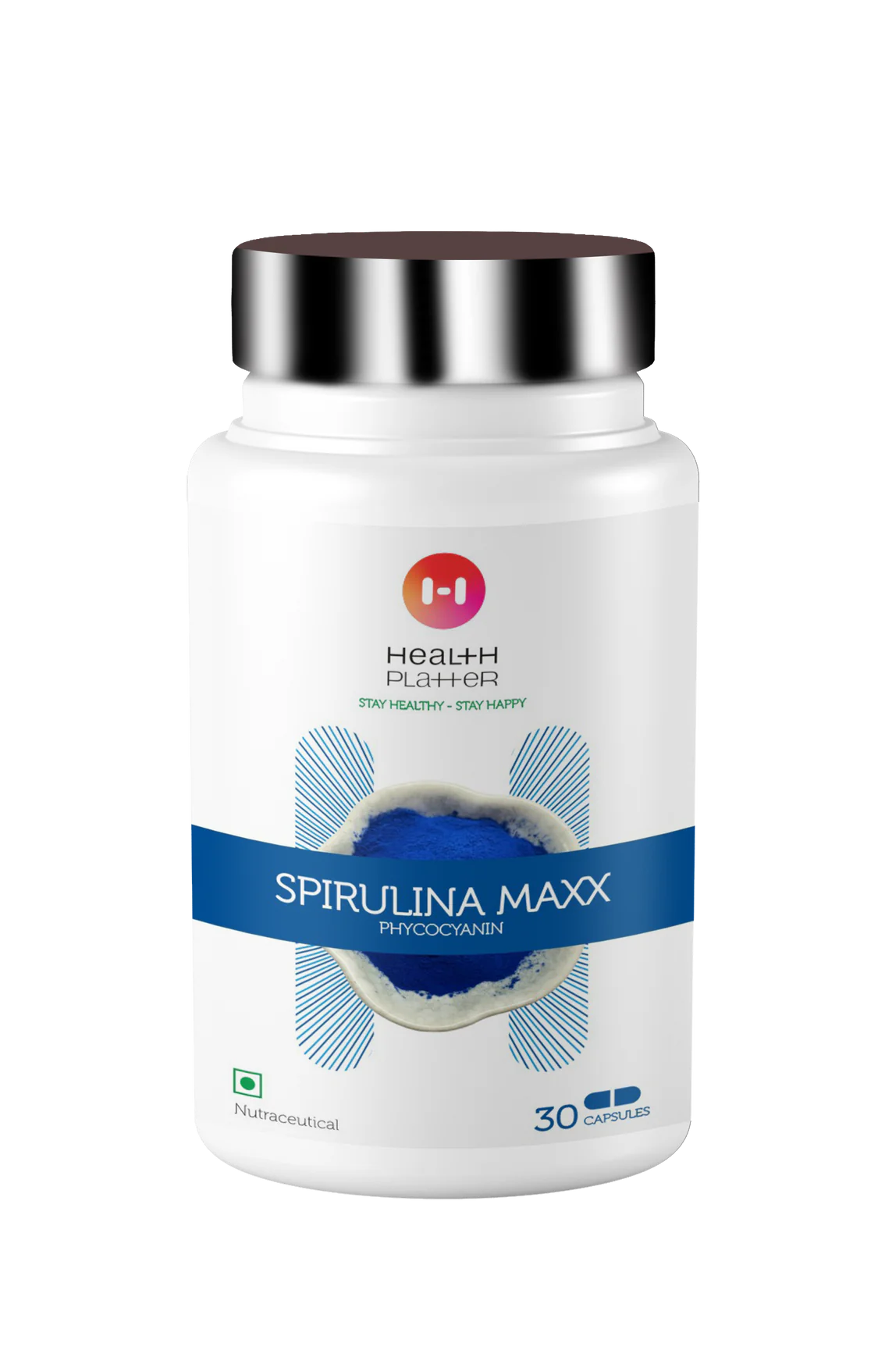 Health Platter Spirulina Maxx - Phycocyanin Capsules + Aged Black Garlic Capsules